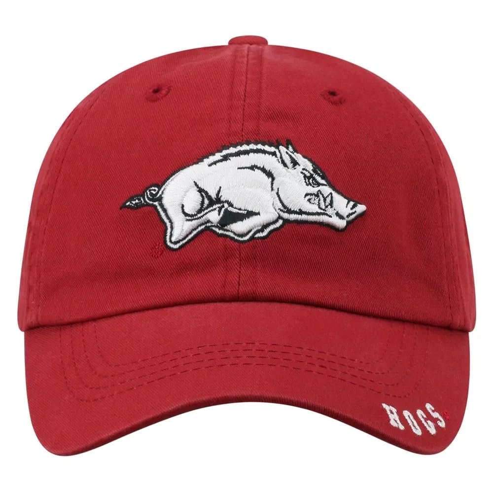 Officially Licensed University Arkansas Classic Edition Hat Adjustable Relaxed Fit Embroidered Team Logo Cap (Multicolor)