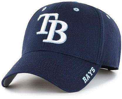 Officially Licensed Tampa Bay Classic Edition Baseball Hat Navy Blue Home Team Logo Adjustable Embroidered Structured Cap