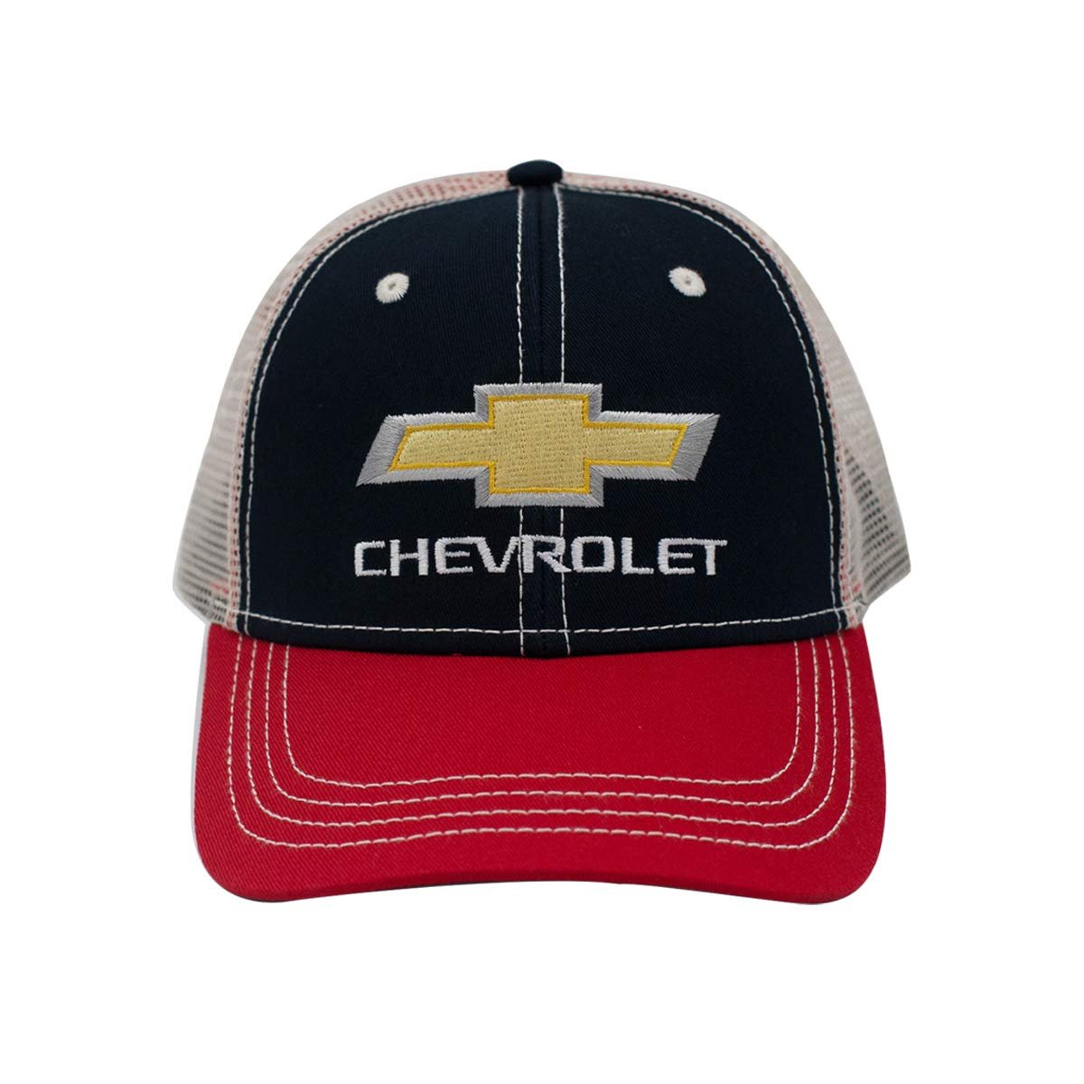 POPCULT Chevy Navy RED and TAN MESH Back Hat - OSFA