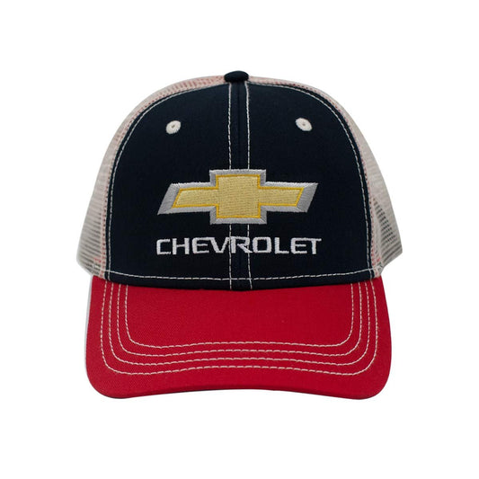 POPCULT Chevy Navy RED and TAN MESH Back Hat - OSFA