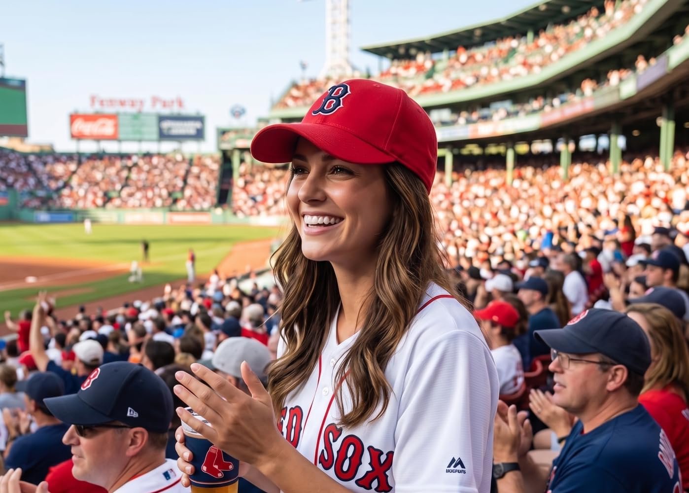 Officially Licensed Boston Red Sox Classic Red MVP Hat Embroidered Navy/White B Logo Adjustable Cap