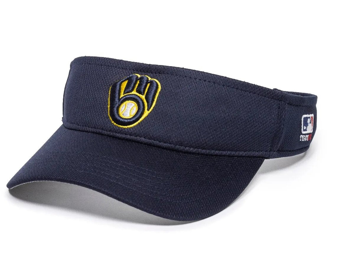 MILWAUKEE BREWERS VISOR HAT MVP AUTHENTIC MLB BASEBALL TEAM NEW ADJUSTABLE CAP