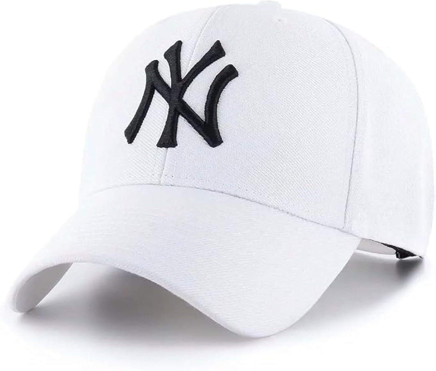 New York Yankees White MVP Hat with Iconic Blue NY Logo Embroidery Adjustable Sports Cap