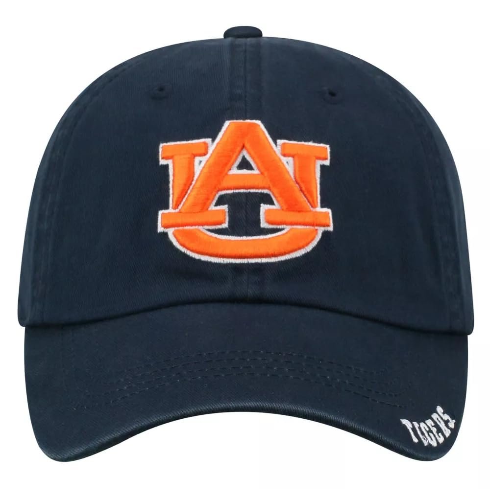 Auburn Tigers Hat Relaxed Fit NCAA College University Team Logo Slouch Dad Cap New