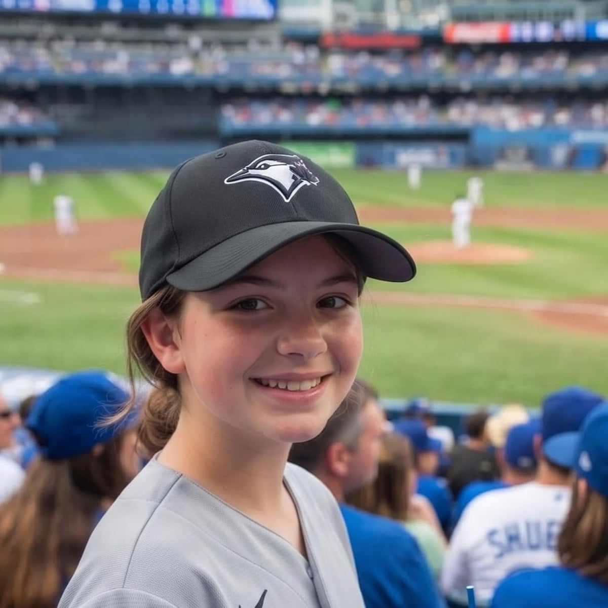 Toronto Blue Jays Black MVP Hat, Officially Licensed Youth Cap for Boys and Girls