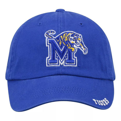 Officially Licensed University Memphis Classic Edition Hat Adjustable Relaxed Fit Team Logo Embroidered Blue Cap