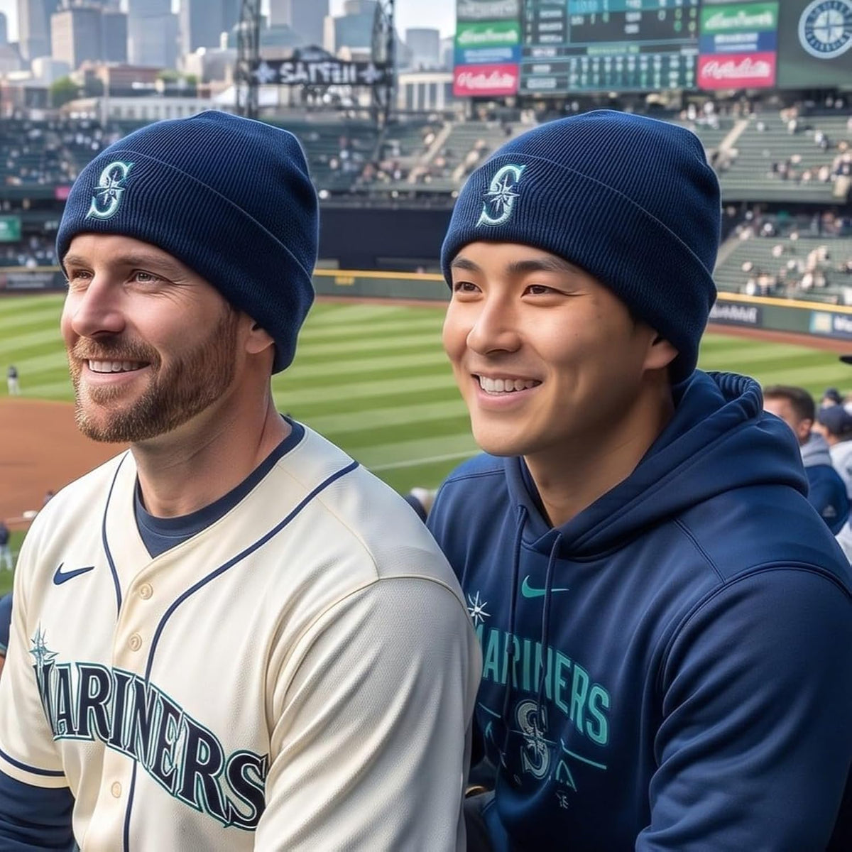 Seattle Mariners Navy Blue Cuff Knit Beanie Iconic 'S' Embroidered Logo