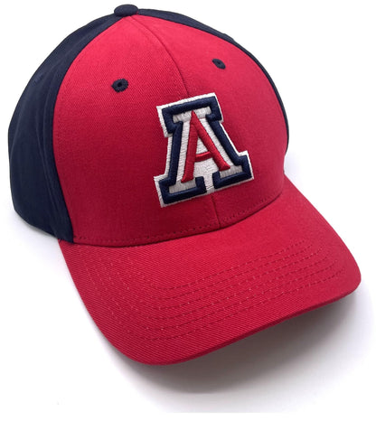 Officially Licensed Arizona University Two-Tone Blue/Red MVP Hat Adjustable Classic Team Logo Embroidered Cap