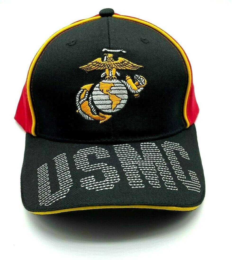 National Cap US Marine Corps Hat Officially Licensed Embroidered Adjustable USMC Cap (Shadow), Multicolor, One Size