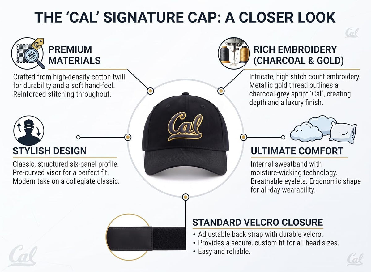 Officially Licensed Cal Berkeley Black MVP Hat Classic Embroidered University Team Logo Adjustable Structured Multicolor Sports Baseball Cap