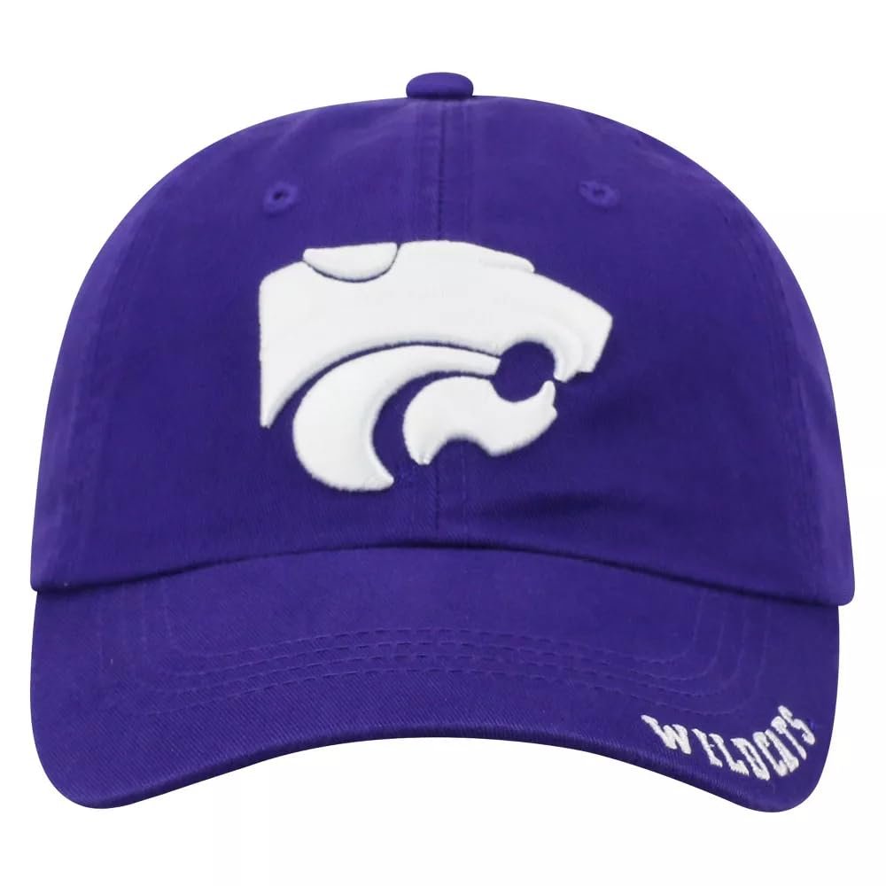 Kansas State Classic Edition Hat Adjustable Relaxed Fit Embroidered Team Logo Cap (Purple)