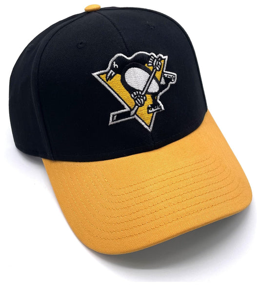 Officially Licensed Pittsburgh Hockey MVP Hat Classic Team Embroidered Logo Adjustable Two-Tone Cap Multicolor