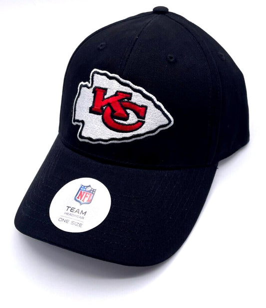 KANSAS CITY CHIEFS HAT MVP AUTHENTIC NFL FOOTBALL TEAM ADJUSTABLE BLACK CAP NEW