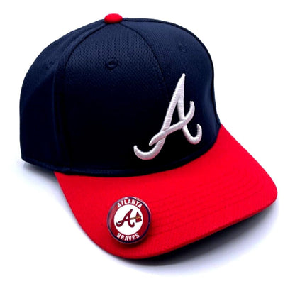 Atlanta Braves Hat Youth / Kids Classic Edition MLB Baseball Team Logo Adjustable Cap (Red/Navy) New