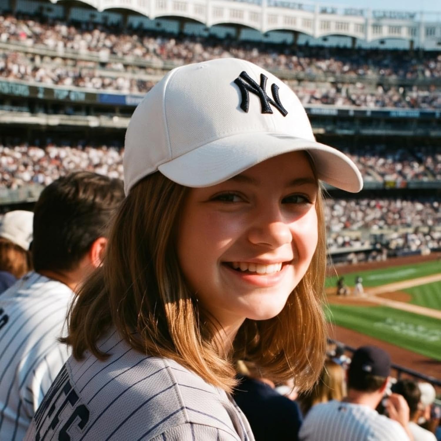 Officially Licensed New York Yankees Boys Girls White MVP Baseball Hat Adjustable Youth Sports Cap