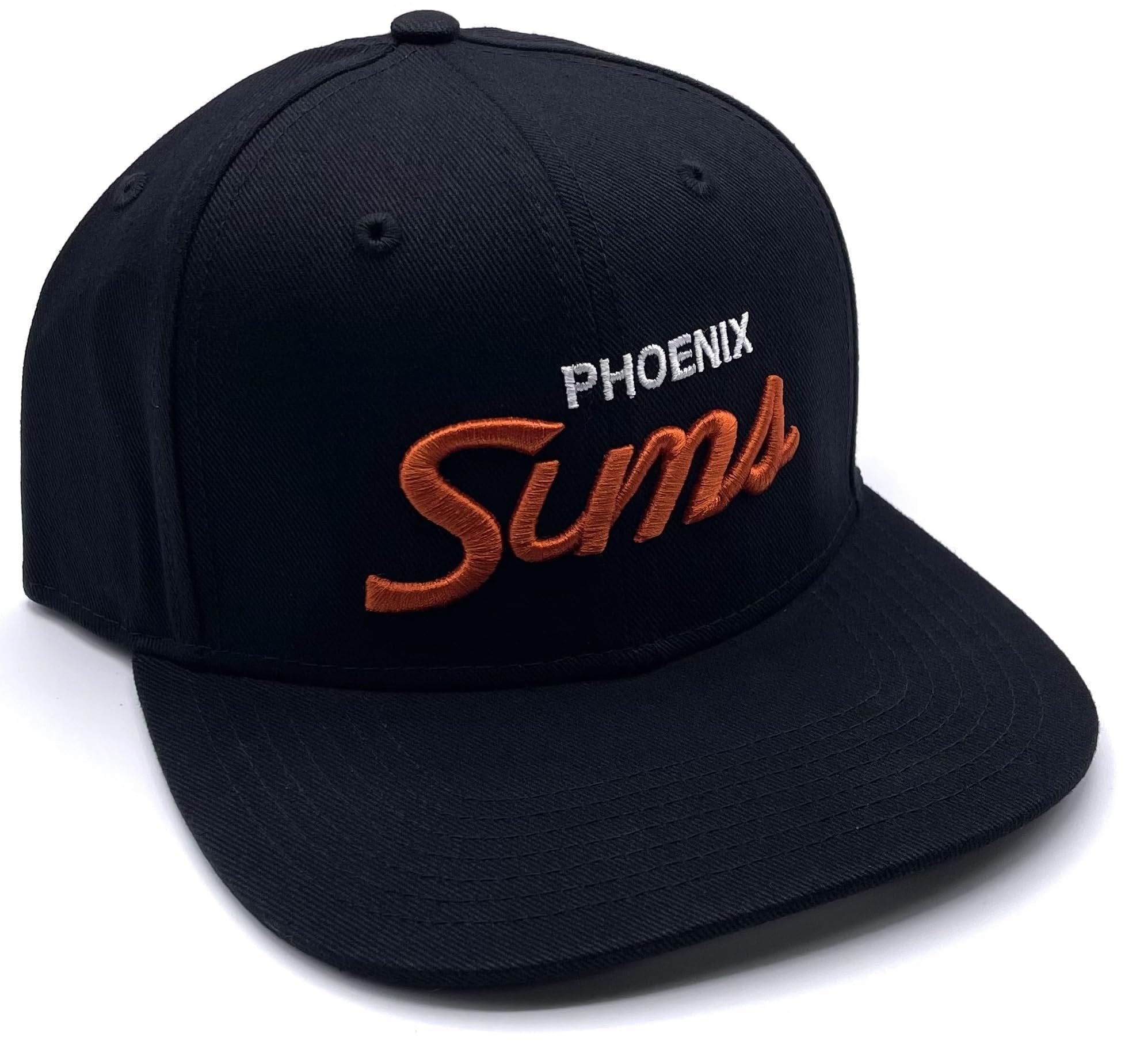 Officially Licensed Phoenix Basketball Classic Script Hat Adjustable Solid Embroidered Team Logo Structured Snapback Black Cap