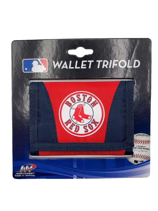 BOSTON RED SOX WALLET TRIFOLD NAVY/RED MLB BASEBALL TEAM LOGO NEW