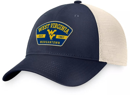 Officially Licensed West Virginia Hat Classic Relaxed Fit Adjustable Mesh Trucker University Team Logo Slouch Cap