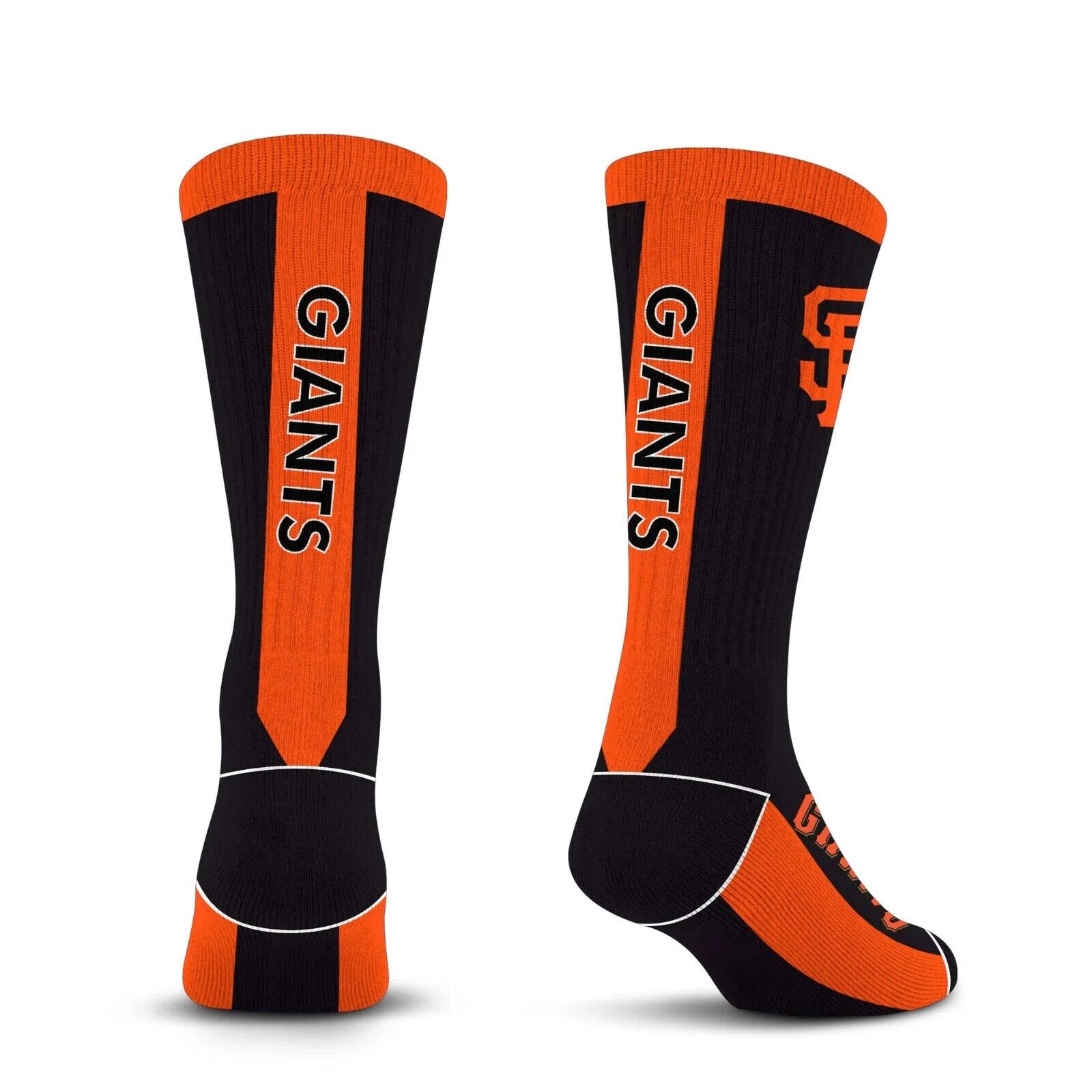 SAN FRANCISCO GIANTS STRIPED ADULT LARGE CREW SOCKS AUTHENTIC MLB BASEBALL NEW