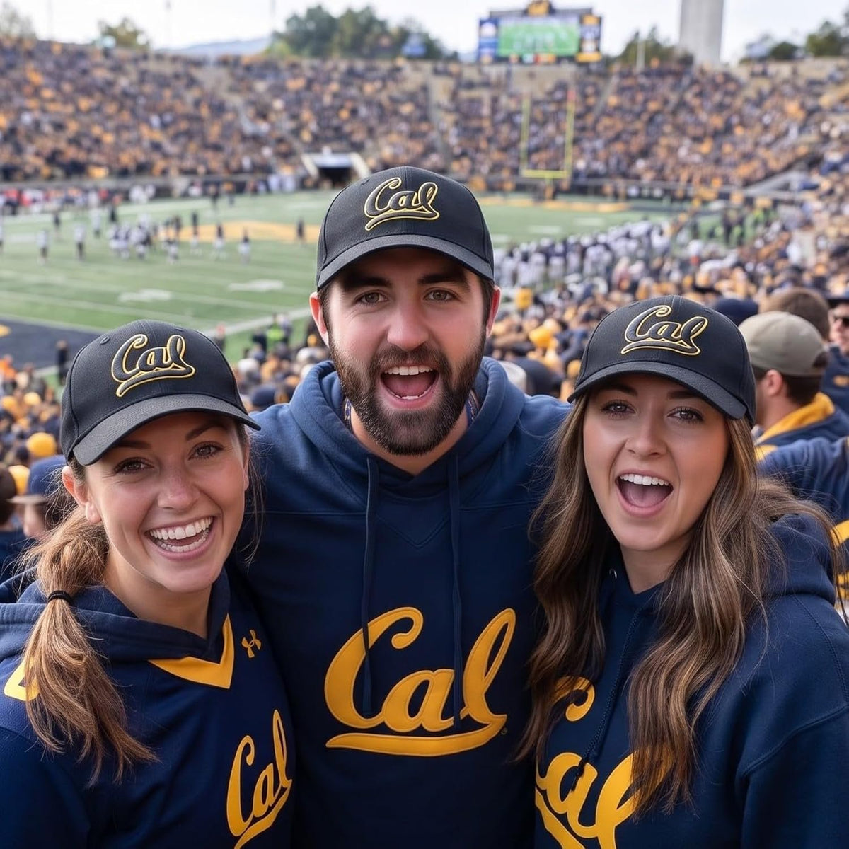 Officially Licensed Cal Berkeley Black MVP Hat Classic Embroidered University Team Logo Adjustable Structured Multicolor Sports Baseball Cap