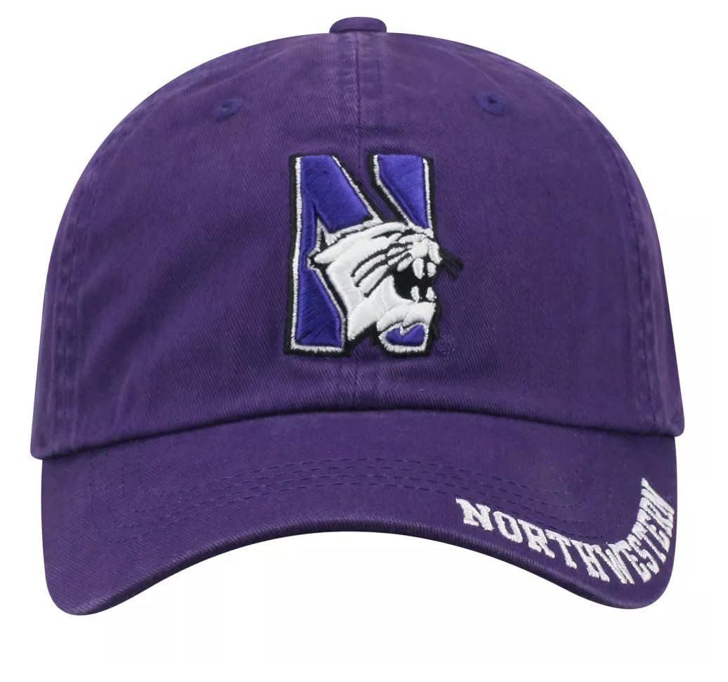 Officially Licensed University Northwestern Hat Classic Adjustable Wildcats Team Logo Cap