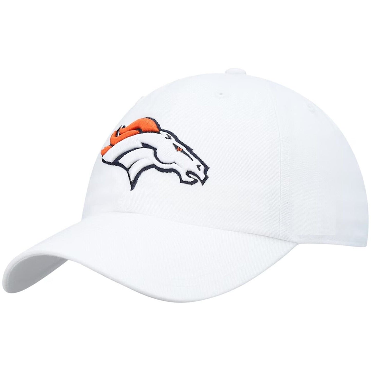 Denver Broncos Hat Solid White MVP Structured Style NFL Football Team Logo Cap New