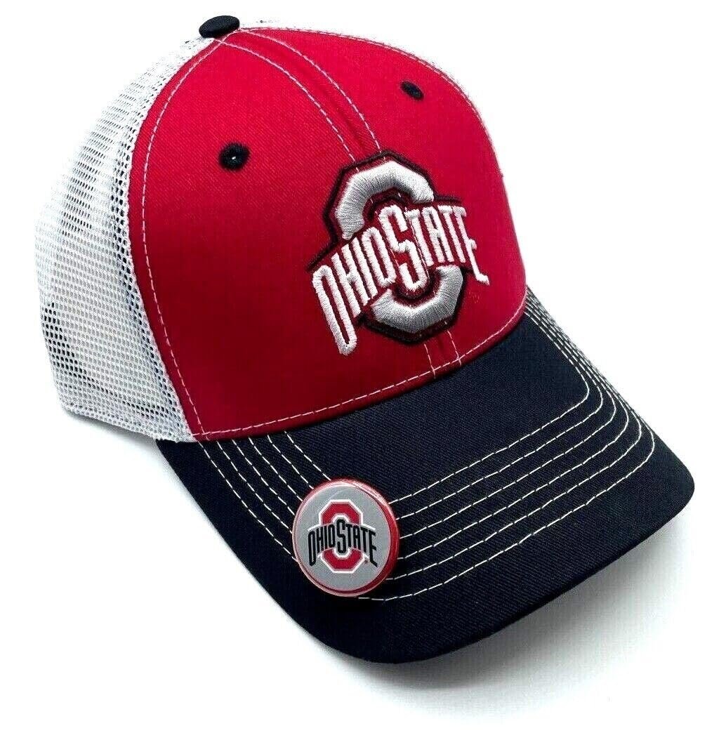 Officially Licensed Ohio State Classic Edition Mesh Trucker Hat Adjustable Team Logo Cap (Multicolor)