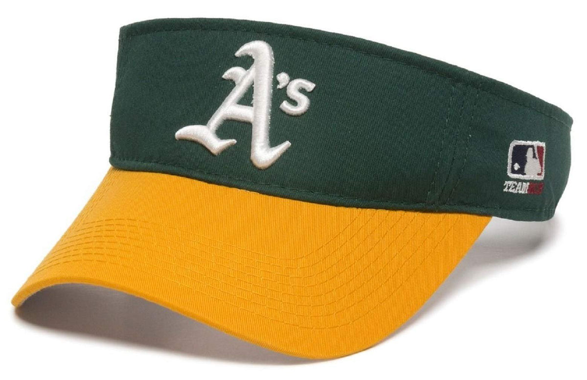 Oakland Athletics A's Visor MLB Baseball Team Two Tone Golf Sun Hat Adult Adjustable New Cap