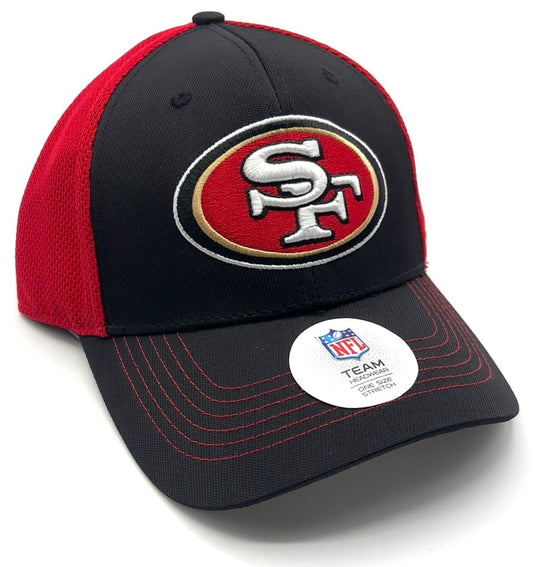 SAN FRANCISCO 49ERS HAT STRETCH FIT MVP AUTHENTIC NFL FOOTBALL TEAM HOME CAP NEW