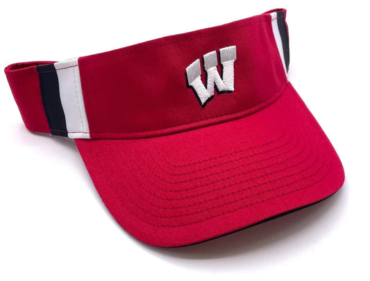 Officially Licensed University Wisconsin Classic Visor Hat Adjustable Badgers Team Logo Embroidered Cap