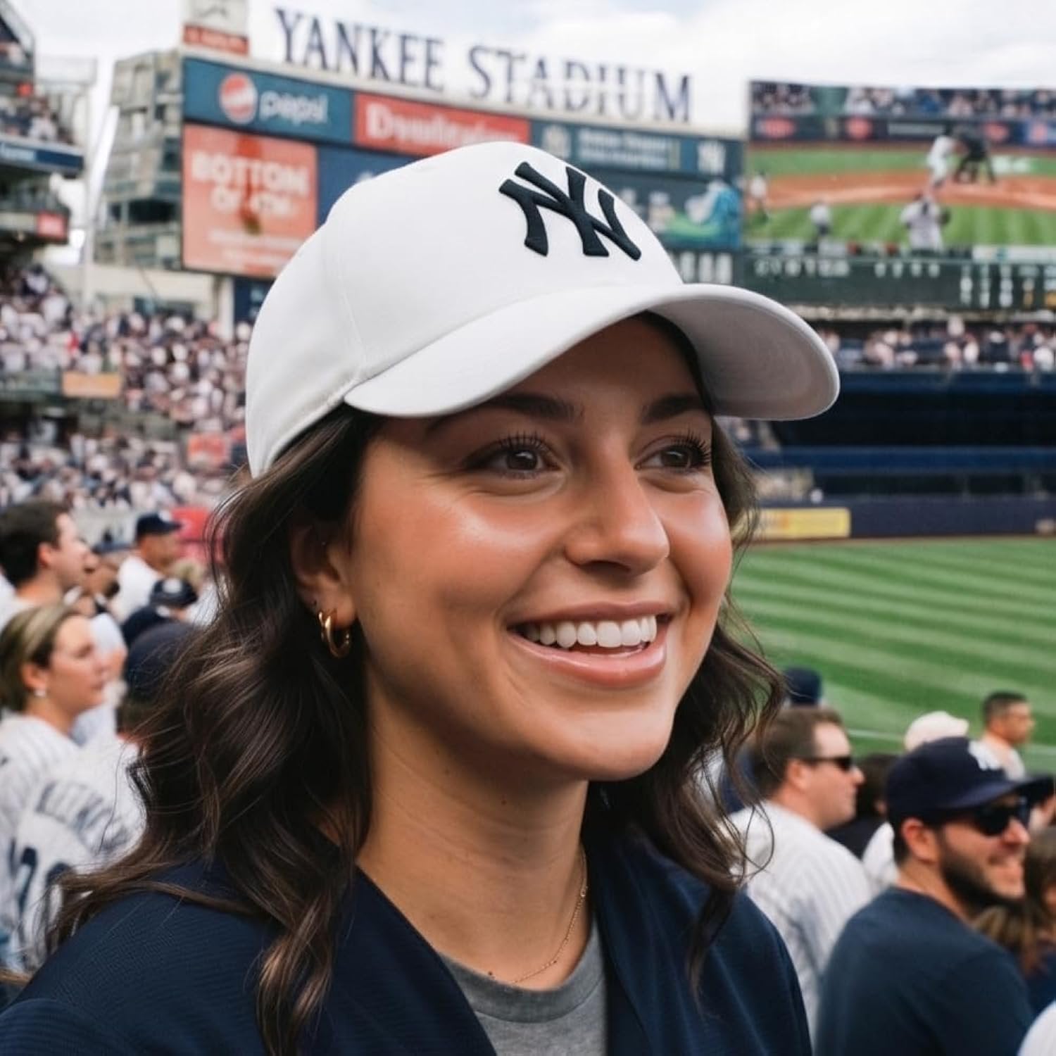 New York Yankees White MVP Hat with Iconic Blue NY Logo Embroidery Adjustable Sports Cap