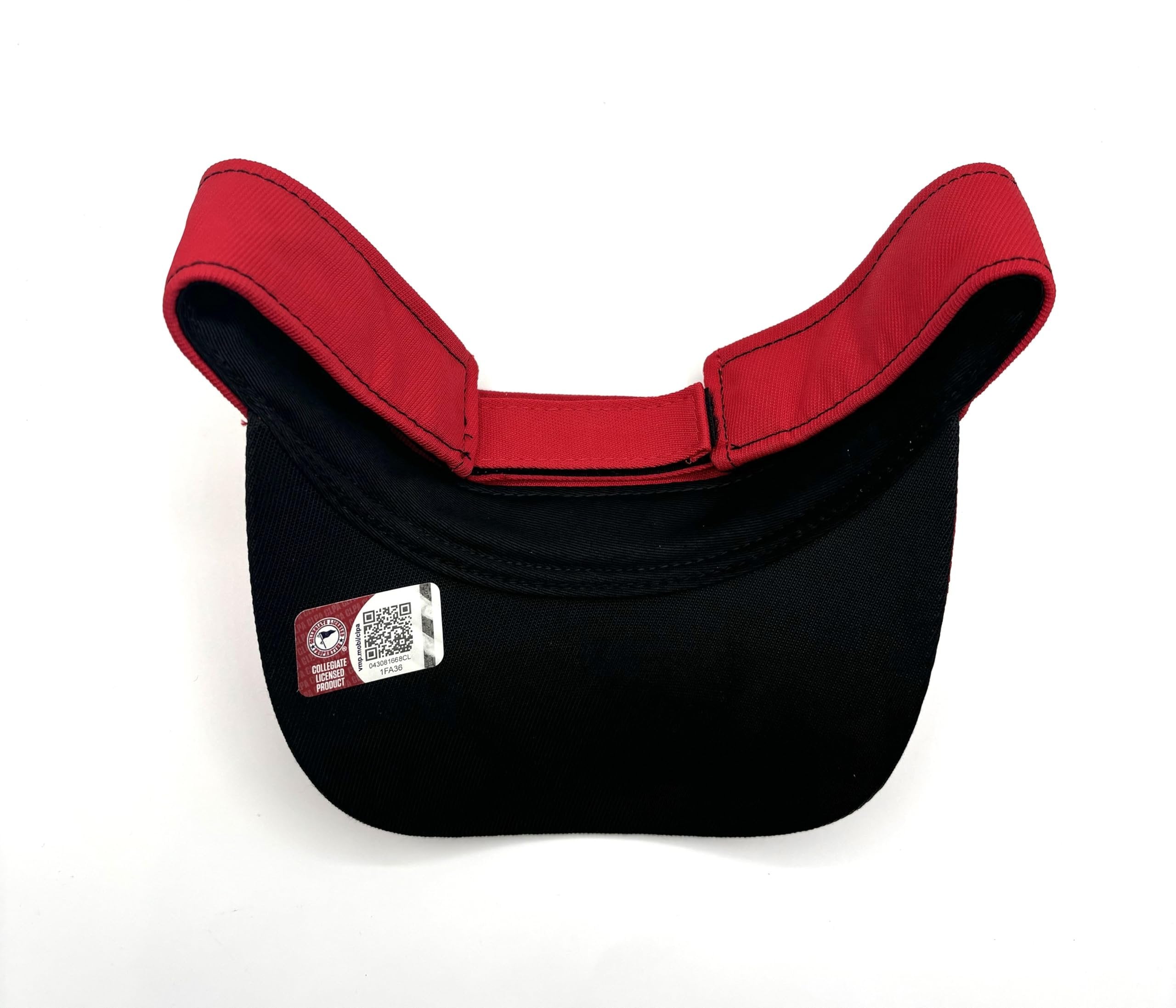 Officially Licensed Ohio State Buckeyes Visor Hat Classic Edition Adjustable Team Logo Embroidered Cap (Red)