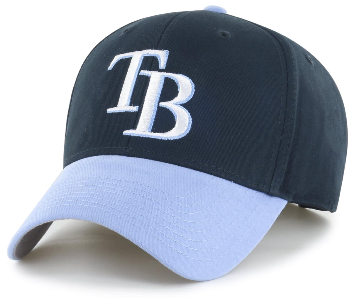 Officially Licensed Tampa Bay Youth Kids Baseball Hat Classic MVP Adjustable Embroidered TB Team Logo Structured Two-Tone Cap