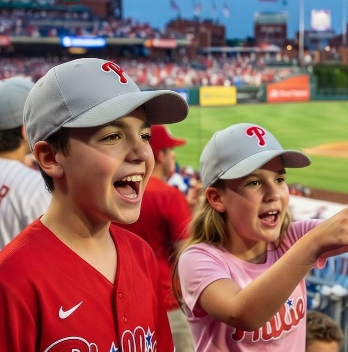 Philadelphia Phillies Gray MVP Youth Hat Embroidered Cap for Boys and Girls