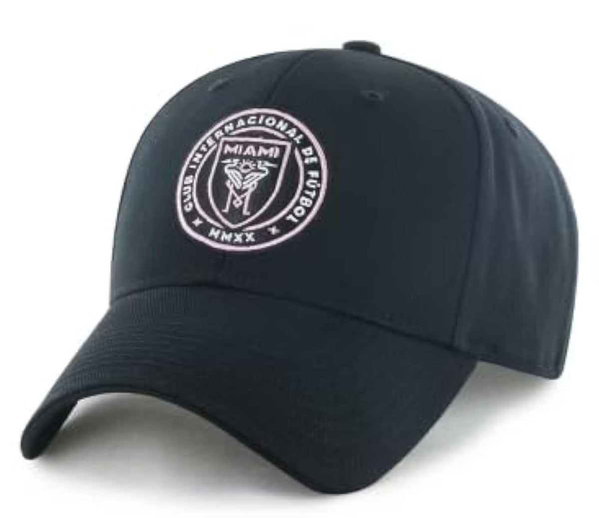Inter Miami CF Black MVP Hat with Classic Pink Embroidered Team Logo