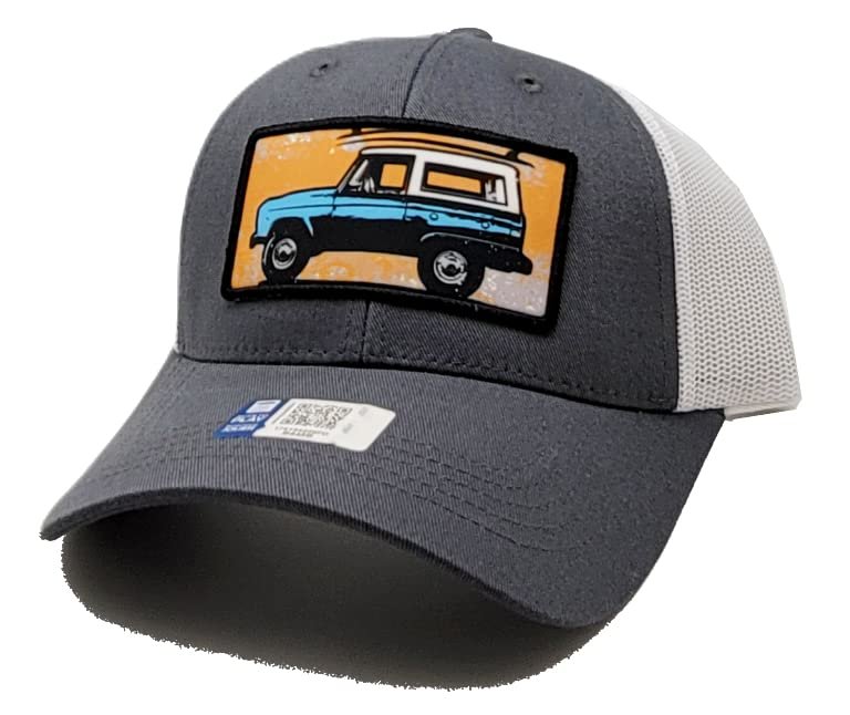 Checkered Flag Bronco New Ford Classic Gray White Mesh Snapback Era Hat Cap