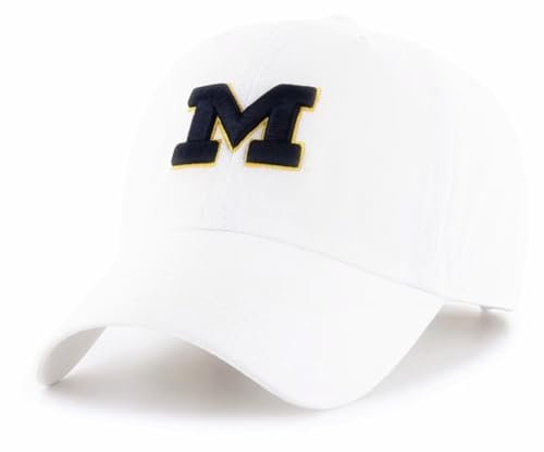 Officially Licensed Michigan University White MVP Hat Classic Team Logo Adjustable Embroidered Cap