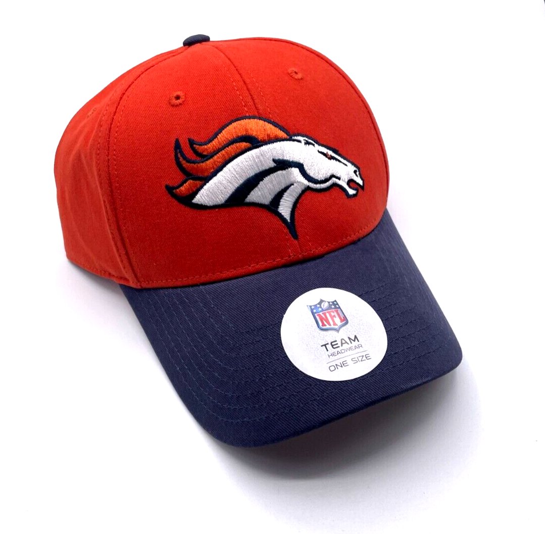 Denver Broncos Hat Two Tone MVP Structured Style NFL Football Team Logo Cap New