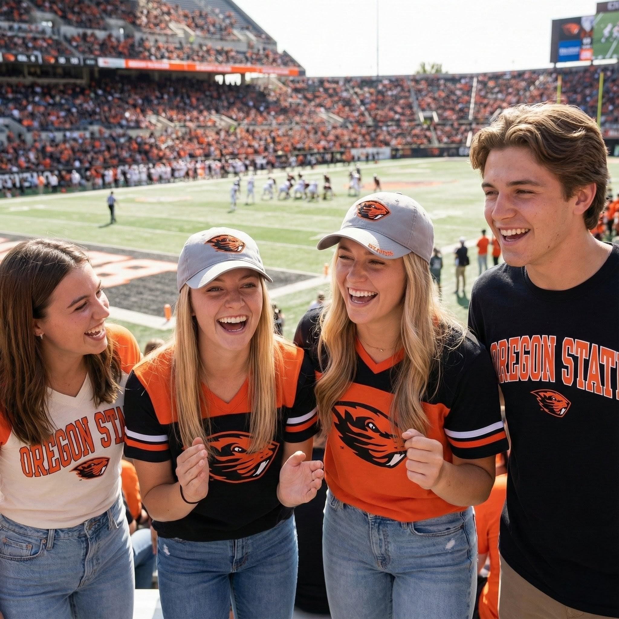 Officially Licensed Oregon State Beavers Hat Classic Relaxed Fit Adjustable Embroidered Team Logo Gray Cap Multicolor