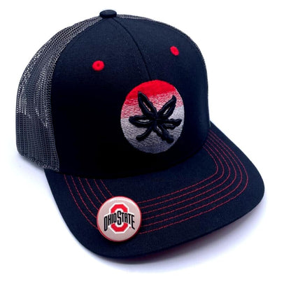 Ohio State Hat Classic Embroidered Leaf Team Logo Adjustable Mesh Trucker Snapback Cap