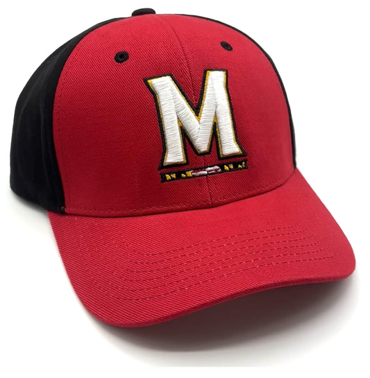 Officially Licensed University Maryland Hat Classic Two-Tone Adjustable Embroidered Team Logo Structured Cap Multicolor