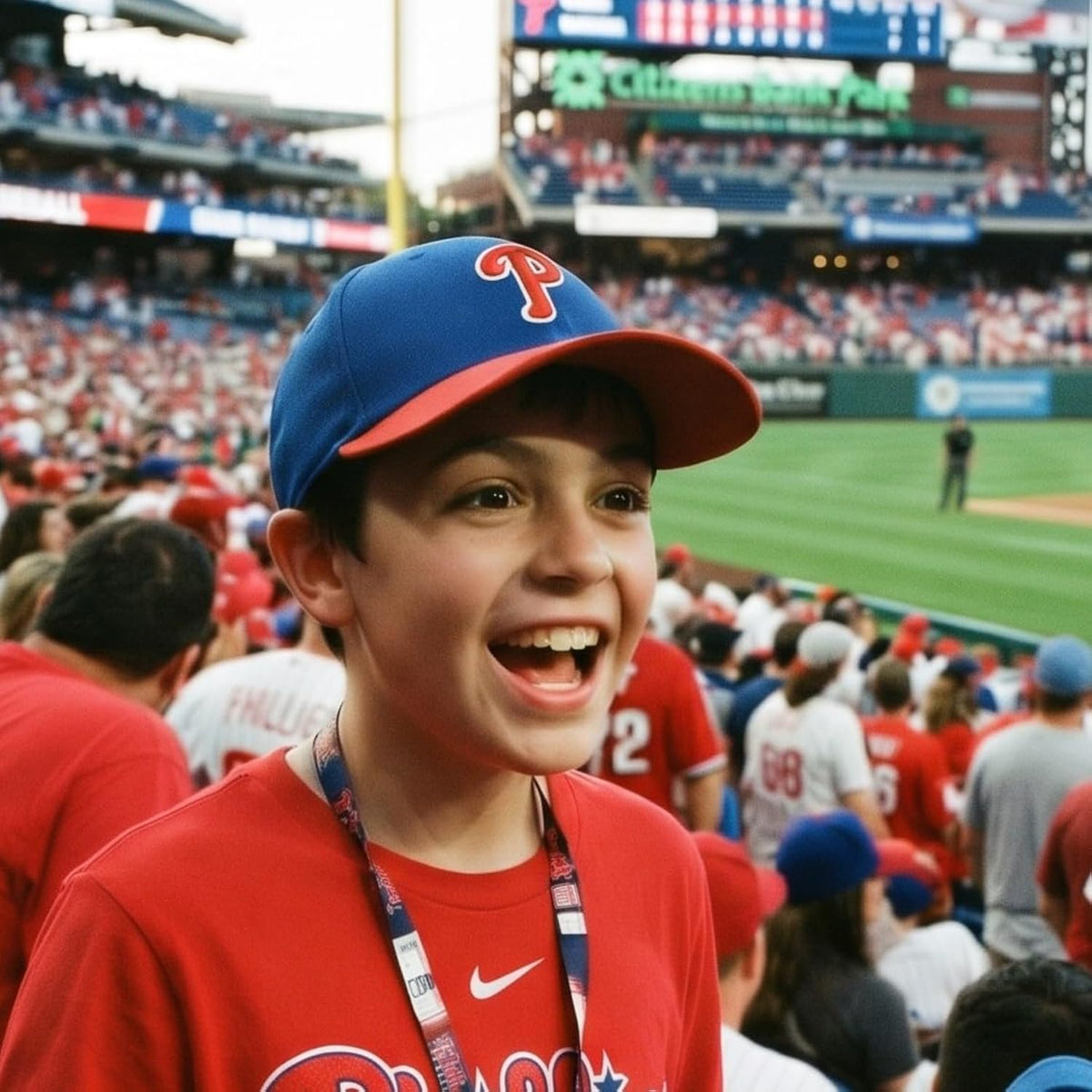 Philadelphia Phillies Youth Two-Tone MVP Hat with Red 'P Logo Cap, Unisex