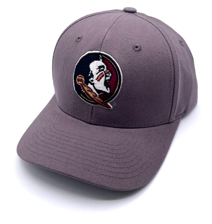 Florida State Seminoles Hat Solid Gray MVP NCAA College Football University Team Logo Cap New