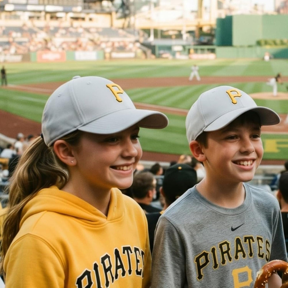Pittsburgh Pirates Youth MVP Hat Gray with Yellow 'P' Logo Cap, Unisex