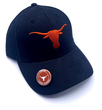 Texas University MVP Classic Edition Hat Embroidered Team Logo Adjustable Structured Cap (Charcoal)