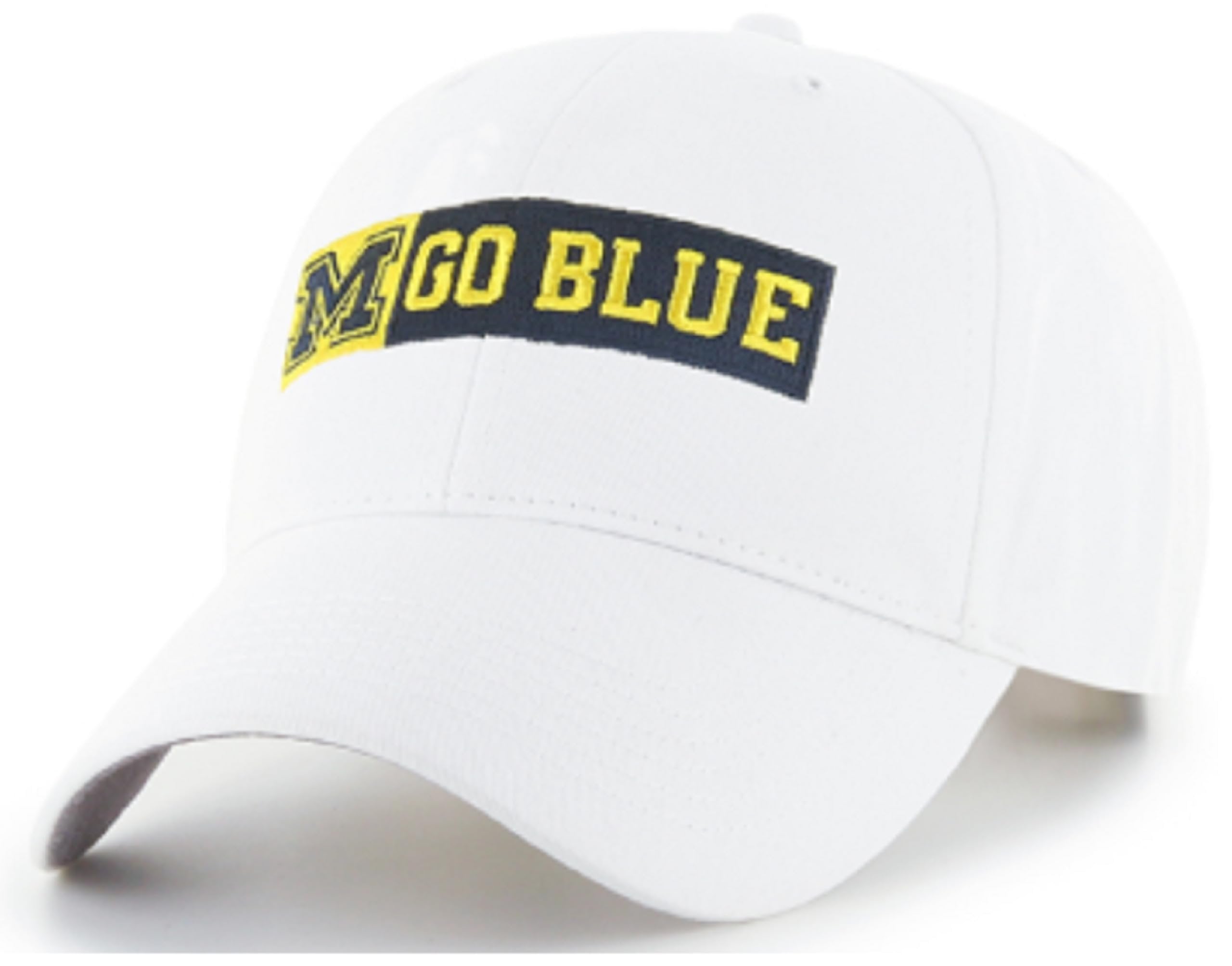 Officially Licensed Michigan University Go Blue White MVP Hat Adjustable Classic Team Logo Structured Cap