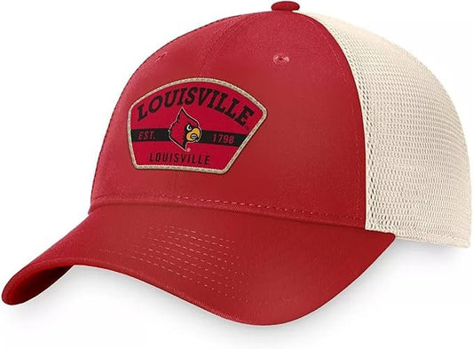 University Louisville Hat Classic Adjustable Cardinals Mesh Trucker Cap