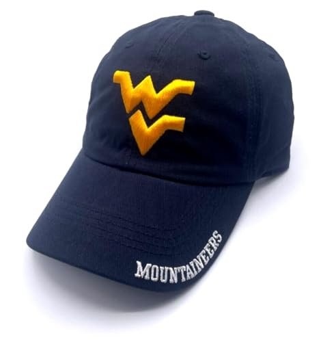 West Virginia Classic Edition Hat Adjustable University Relaxed Fit Embroidered Team Logo Cap (Blue)