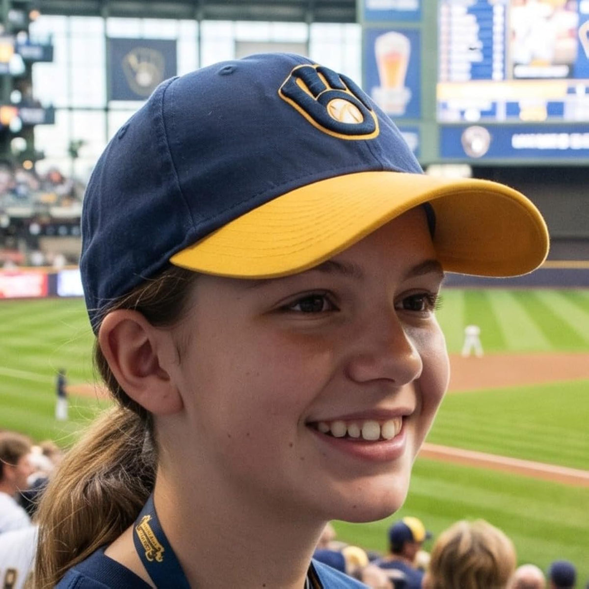 Milwaukee Brewers Two Tone MVP Hat Baseball Cap Navy Gold for Boys & Girls