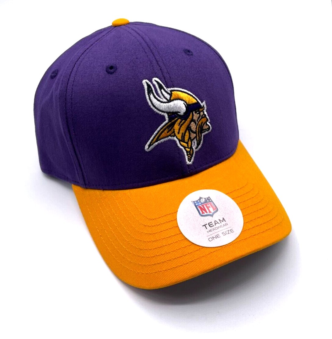 MINNESOTA VIKINGS TWO-TONE NFL FOOTBALL AUTHENTIC CLASSIC TEAM LOGO CAP NEW